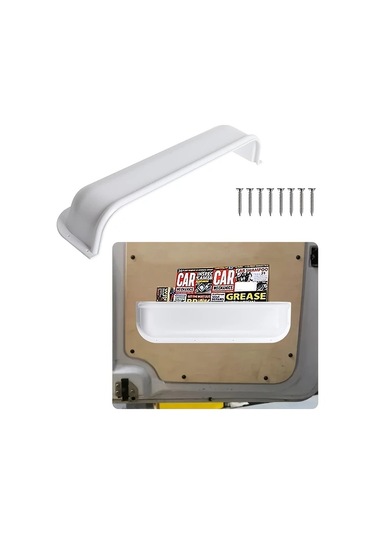 Dream011 Beyaz 2 Adet Pvc Karavan Kapı Depolama Kutusu Kendiliğinden Vidalı Beyaz