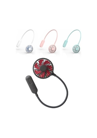 Asma Boyun Kulaklık Klipsli Fan Öğrencisi Yurt Taşınabilir Usb Katlanır Mini Fan Yeşil 3251 Yeşil