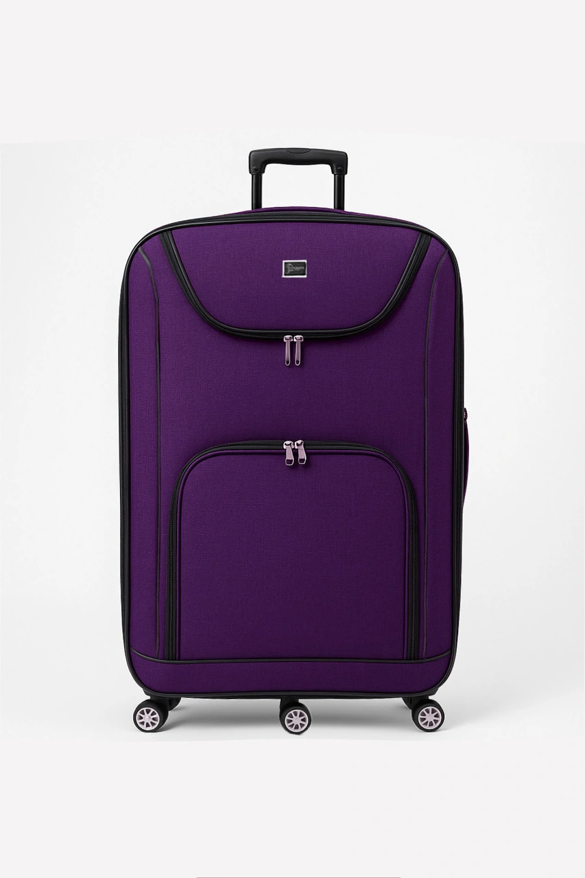 Louisiana Polo Battal Boy Bolonya Kumaş Valiz Mor 2308 Mor