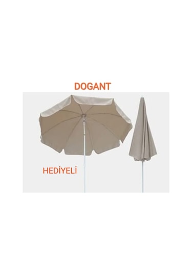 Krem Plaj Deniz Şemsıyesi Taşıma Çanta Hediyeli