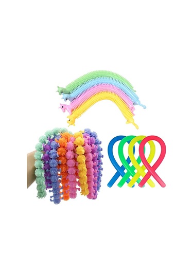 Fidget Oyuncakları Solucan Yılan Erişte Dokulu Duyusal Pcs 10 Adet B Diğer