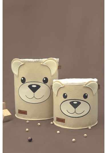 Mordesign Saklama Kutusu, Çamaşır/oyuncak Düzenleyici, Kirli Sepeti, Morbear Serisi, Büyük Boy, Kapiçino 40 X 30 Kahverengi