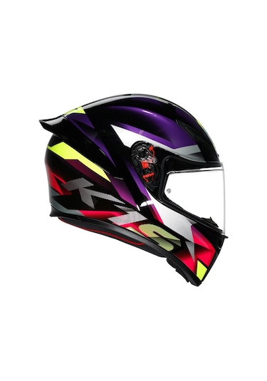 Agv K1 S E2206 Fastlap Black Purple Pınk M0196 Kask Vizör Mavi