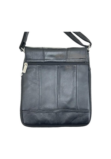 Hakiki Deri Cayu651 Postacı Çanta Siyah Bej