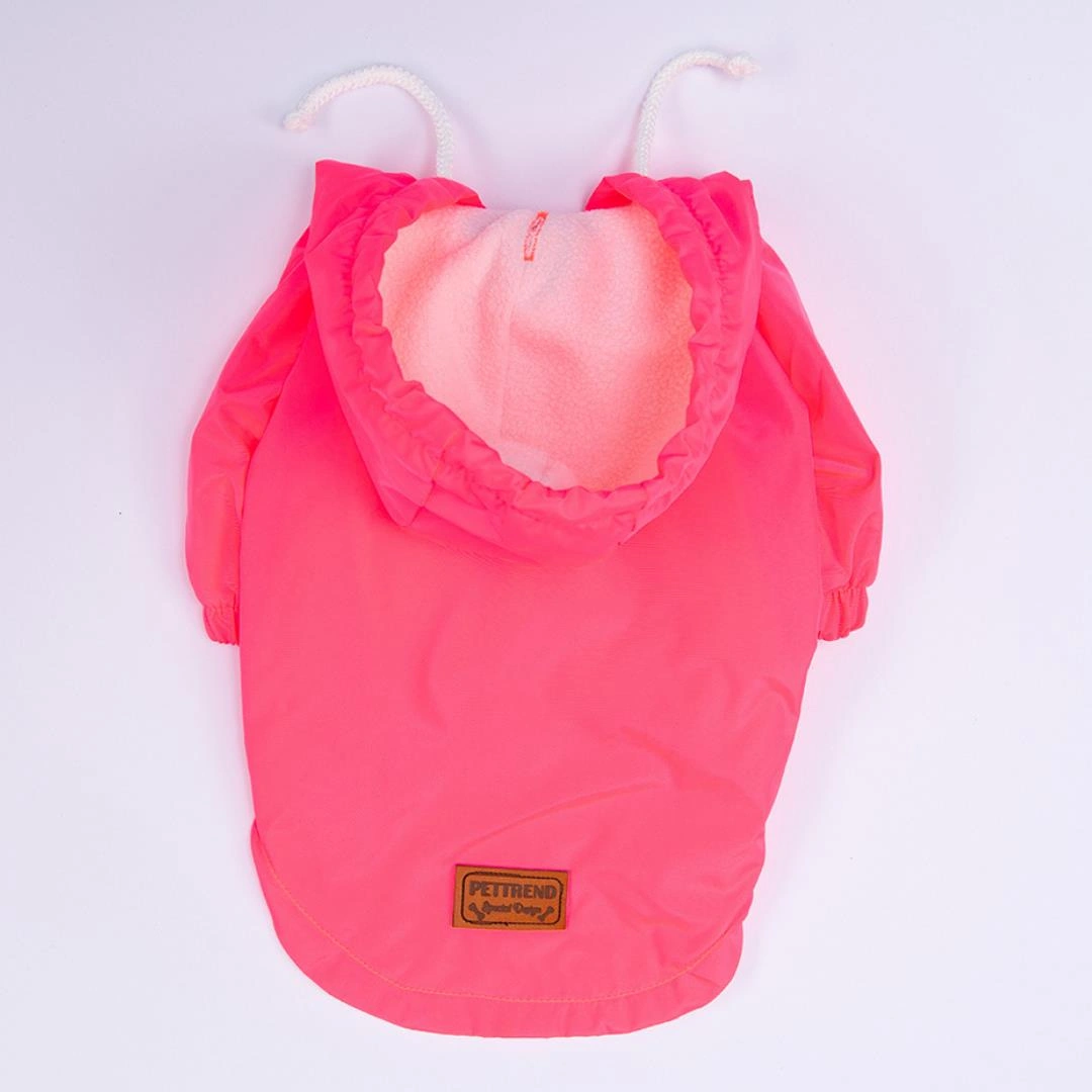 Neon Pembe Mont Köpek Mont Köpek Kıyafeti Köpek Yağmurluğu Küçük Ve Büyük Irklar İçin