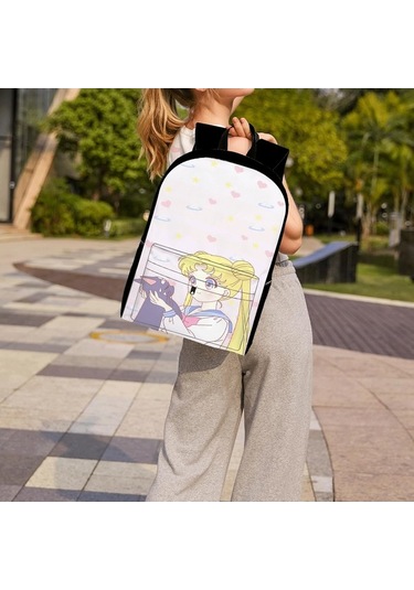 Trendooze Uygun, Siyah Siyah Sırt Seyahat, Sailor Organizasyon Moon Kawaii Karikatür, İş İnç İle, İçin, Genç, Dizüstü Çoklu Cf69 Çantası, Çalışması Bölmeleri Bilgisayara 15.6 Oh Siyah