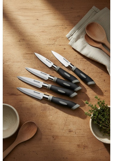 Bernardo Maestro 10 Parça Bıçak Seti Gümüş -  Siyah