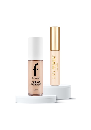 Yoğun Kapatıcılık Sunan 2'li Fondöten&kapatıcı Seti - Açık Ten/soğuk Alt Ton SET137