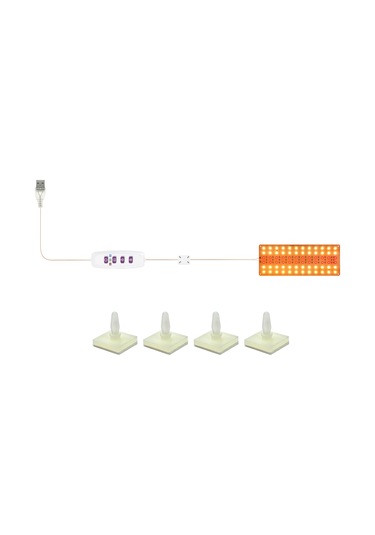 Konesam L3 Tek Panel Bitki Büyüme Lambası, Tam Spektrum 72 Led Işık, 5 Seviye Ayar Ve Zamanlayıcı, Usb 5v Askılı Bitki Işığı Diğer