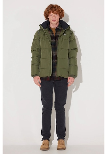 Lee Kapüşonlu Regular Fit Zeytin Erkek Mont L88Bnya61 Yeşil