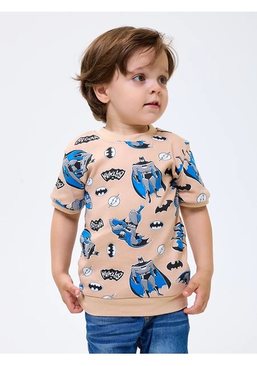 Little Forest Erkek Çocuklar İçin Pamuklu Kısa Kollu Takımı 3 Parça 460750157 Bej