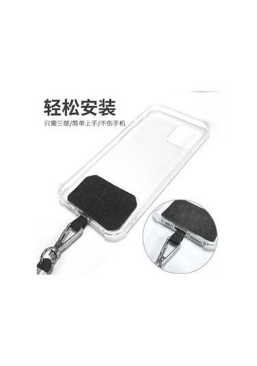 Hfambition Ev Kullanıma Uygun Yüksek Kaliteli Dayanıklı Kolye Askılı Telefon Tutucu - Koyu Gri Sabit Kumaş + Koyu Gri Yumuşak İp Telefon Kılıfı Yok Çok Renkli