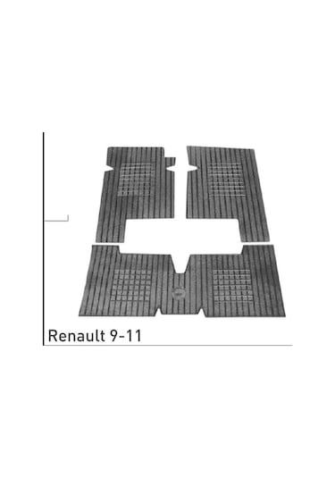 Dekoratif Kauçuk Paspas Renault R9-r11 Siyah