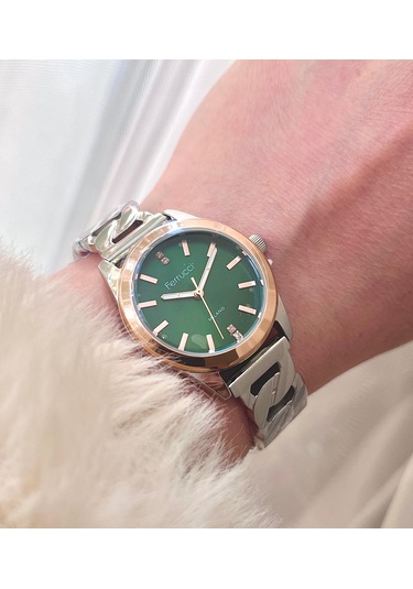 Ferrucci Fc 63536 Çelik Kadın Kol Saati+%100 Çelik&incili Kolye