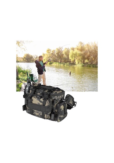 Balıkçılık Çantası, Tek Omuzlu Deniz Balıkçılığı, Balıkçılık Çantaları Sazan Balıkçılığı İçin Balıkçılık Saklama Sırt Çantası, Kamuflaj Dış Mekan Taşıma Çantası, Yürüyüş Seyahat Çantası Qd Çok Renkli