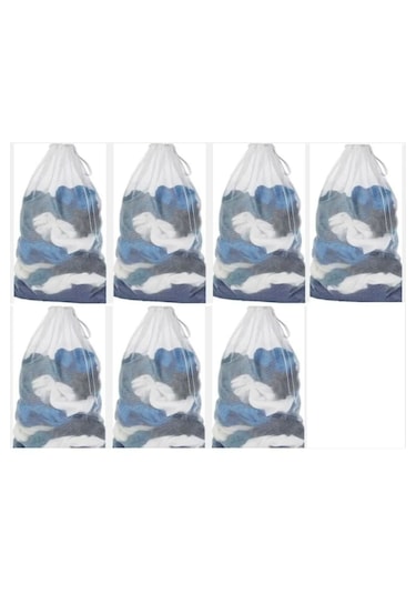 7 Adet Perde Ve Çamaşır Yıkama Filesi 60x80