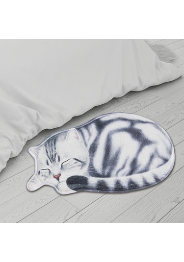 Suntek Magideal Uyuyan Kedi Kaymaz Dekoratif Paspas