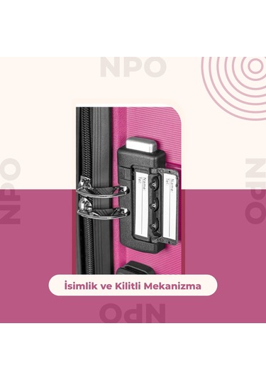 Npo Diamond Pp Polipropilen Büyük Boy Kırılmaz Valiz - Fuşya