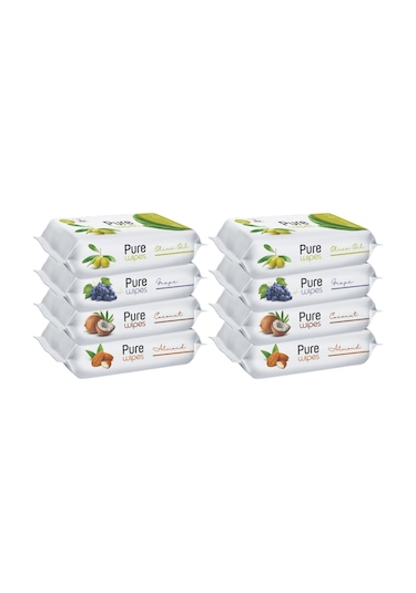 Pure Baby Wipes Islak Havlu Mendil 50 Yaprak 8 Li Set (400 Yaprak