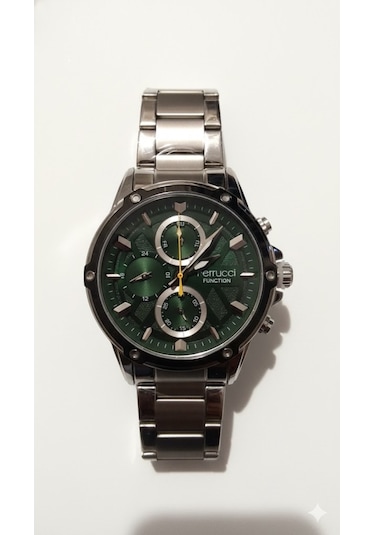 Ferrucci Erkek Kol Saati Gümüş Renk, Yeşil Kadran - Fcf03446m.01, 2 Yıl Garantili Gümüş Ferrucci Erkek Kol Saati Gümüş Renk, Yeşil Kadran - Fcf03446m.01, 2 Yıl Garantili Gümüş