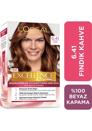 L'Oréal Paris Excellence Creme Saç Boyası - 6.41 Fındık Kahve