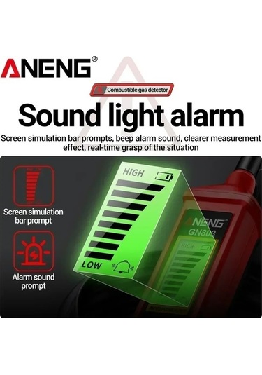 Trendooze Aneng Gn803 Metan Kaçak Dedektörü - Portatif Gaz Test Cihazı - Metan Alarm Sistemi