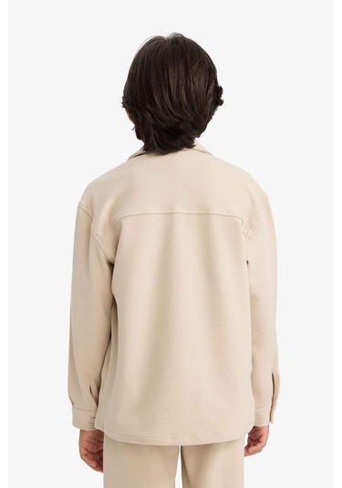 Defacto Erkek Çocuk Polo Yaka Ceket G3750a825aubg359 Bej-bg359