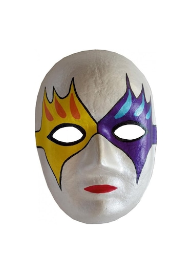30 Adet Karton Boyanabilir Maske