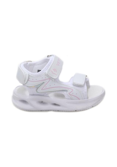 Papuçcity Vetta 03497 Kız Çocuk Bebe Sandalet Ayakkabı Beyaz