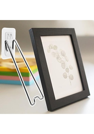 1 Takım Güvenilir Fotoğraf Çerçevesi Standı İz Yok Masaüstü Resim Braketi M