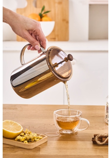 Karaca Alina French Press 800 Ml Amber Sarı