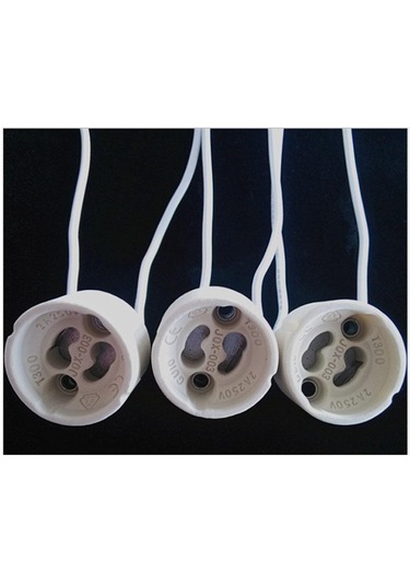 10 Adet Gu10 Lamba Tutucu Soket Tabanı Adaptörü Tel Bağlayıcı Seramik Soket Gu10 Led Halojen Işık