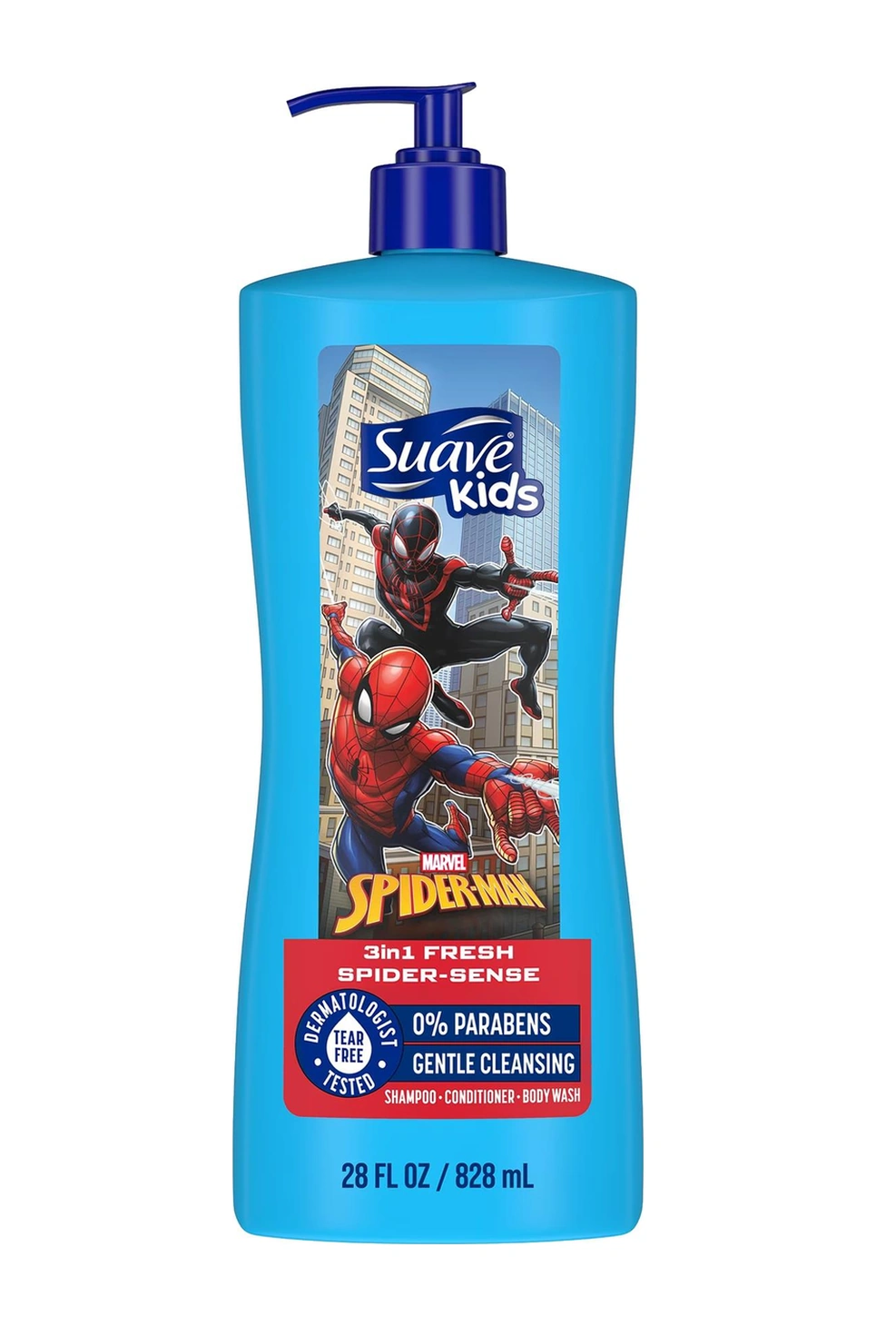 Suave Kids Spider-man 3 Ü 1 Arada Şampuan Saç Kremi Ve Duş Jeli 828ml Tüm Saçlar