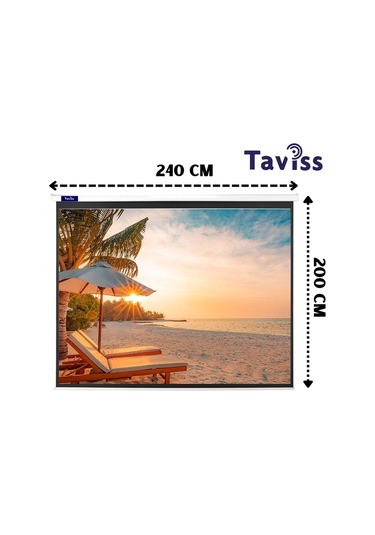 240x200 Cm Motorlu Kumandalı Projeksiyon Perdesi