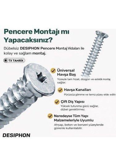 Buldex Dübelsiz Montaj Vidası 12 Lik 7,5x120 Mm 10 Adet 1