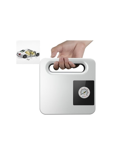 12v Araba Hava Kompresör & Hava Pompası Araba Taşınabilir Lastik Elektrikli Pompa, Stil: Mekanik Versiyon Beyaz