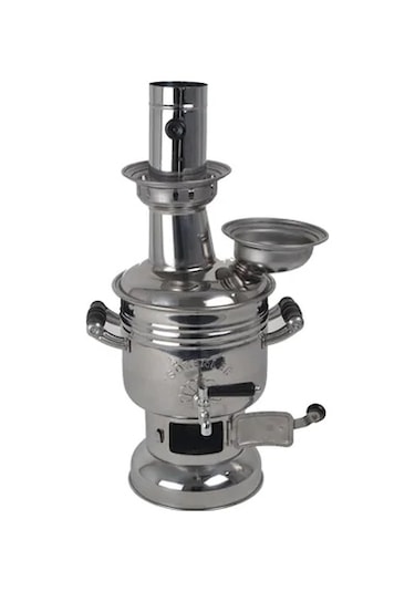 Sözenler Krom Odunlu Kömürlü 3 L Semaver Inox