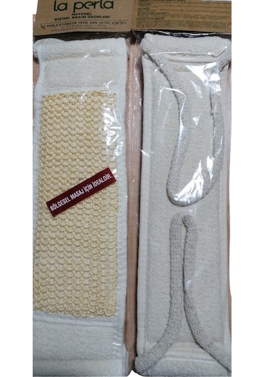 La Perla Anti Selülit Çift Taraflı Sisal Sırt ve Vücut Banyo Masaj Bandı