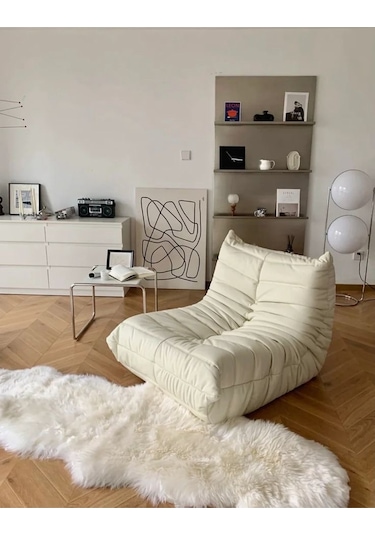 Edsy Puffer Bej Renk Berjer Turkuvaz