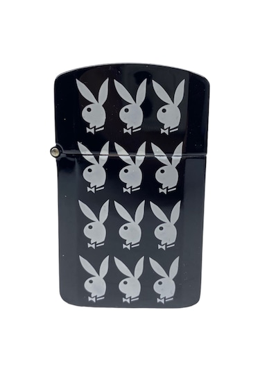 Lotus Playboy Benzinli Metal Çakmak Siyah