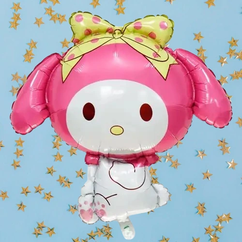 Folyo Balon My Melodi -kuromi Temalı 80x75 Pembe Büyük Doğum Günü Parti Balonu Çok Renkli