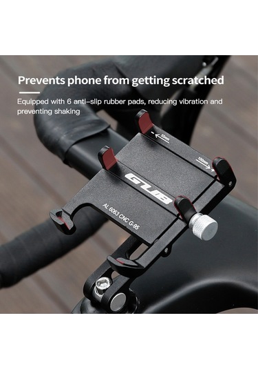 Gub Alüminyum Alaşımlı Bisiklet Telefonu Montaj Bisiklet Siyah