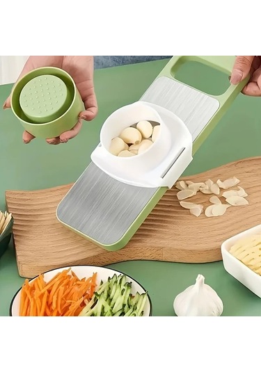 Fochsia Yeşil 12 Parça Çok Amaçlı Sebze Dilimleyici Ve Rende Seti yeşil