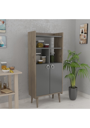 Lagomood Kiler Çok Amaçlı Dolap Banyo & Mutfak Antrasit Ceviz