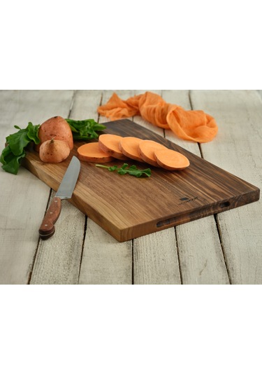Hıcowood Şef Tipi Doğal Ceviz Kesme Sunum Tahtası - Lazerle İsim/Söz Yazılır