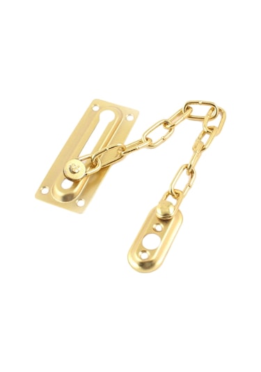 Güvenlik Kapı Zinciri Hırsızlık Anti-ev Kapı Cıvatası Mandal Pencere Zinciri Kilidi, Boyut:yuvarlak Gümüş