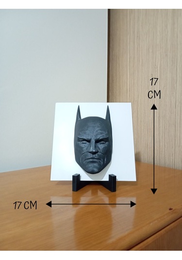 Batman Yüz Figürü 17x17 Cm Siyah Dekoratif Tablo