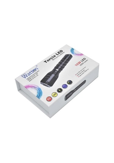 Şarjlı Pilli Zoomlu El Feneri Wt-087 Açık Gri