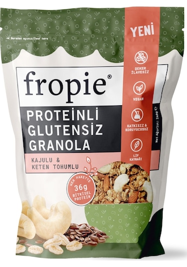 Fropie Proteinli Glutensiz Granola Kaju & Keten Tohumu 240 G