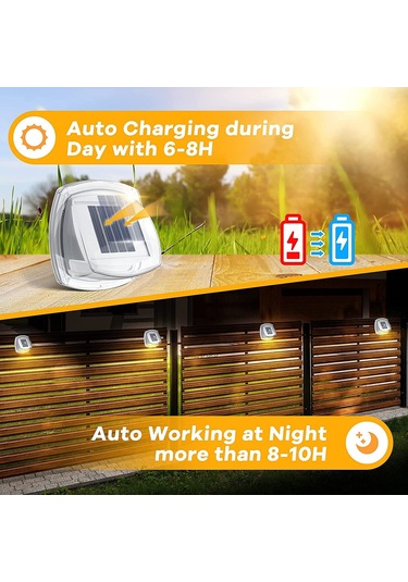 Singree 2'li Paket Güneş Enerjili Led Dış Mekan Aydınlatma, Su Geçirmez Bahçe Ve Merdiven Aydınlatması